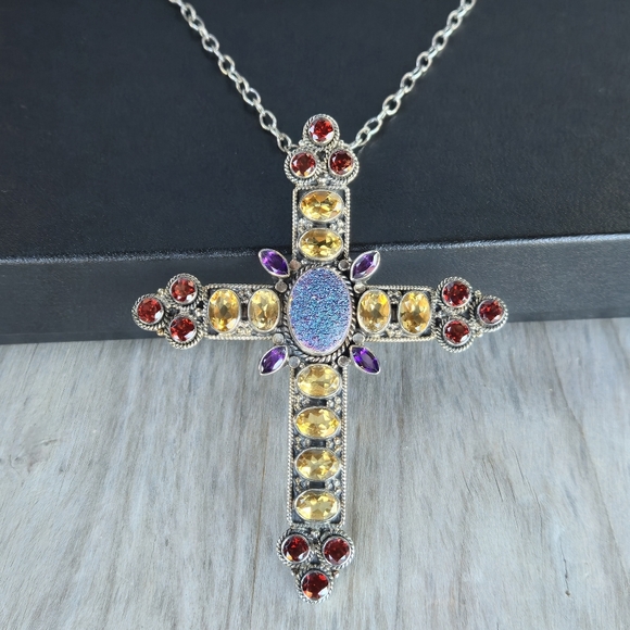 Nicky Butler RAJ COLLECTION LIMITED EDITION 925 Sterling Silver Cross Necklace - Picture 11 of 16